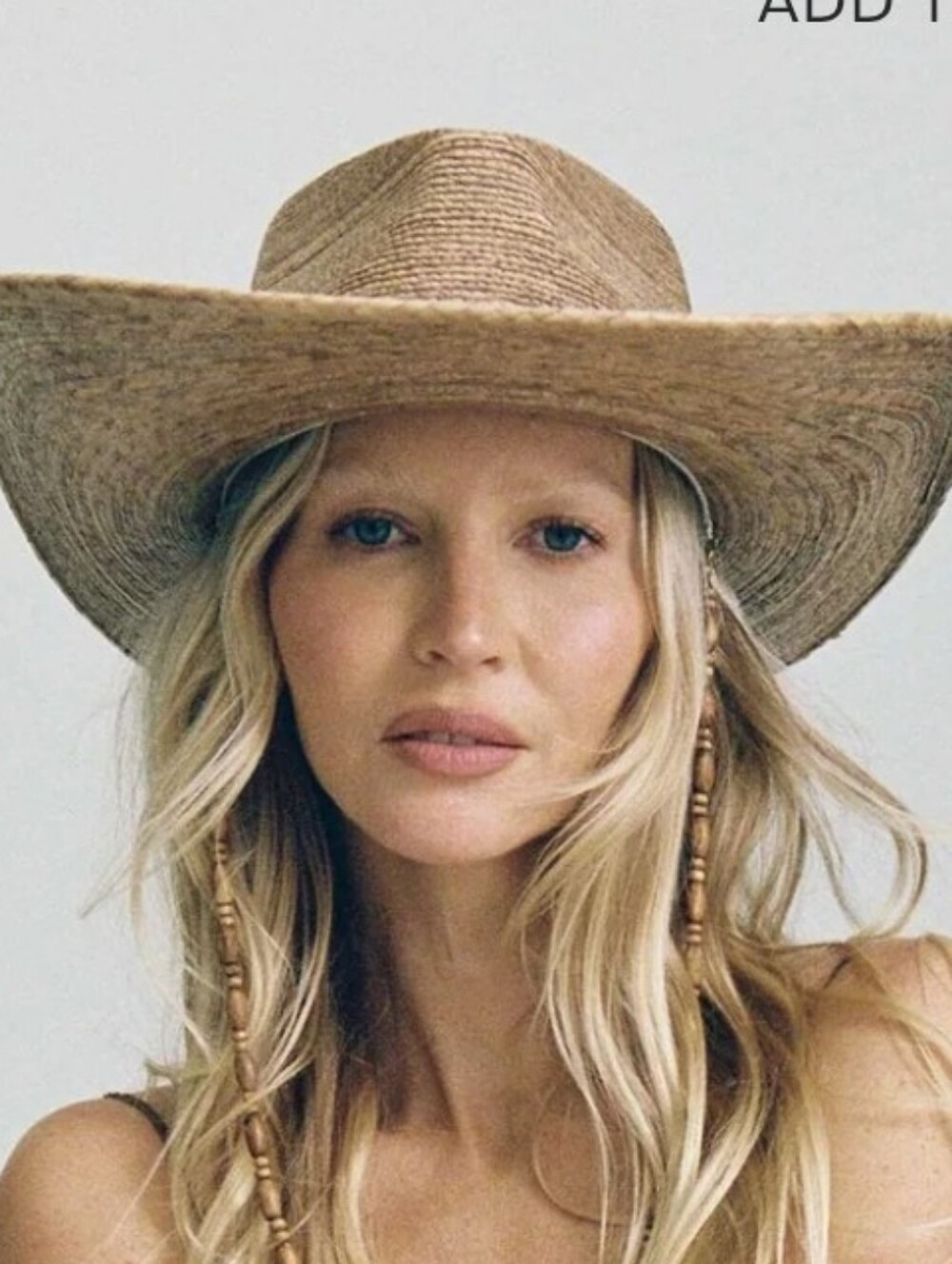 Lack Of Color Beau Western? Wide Brim Straw Cowboy Hat - Natural Tan L/XL NWT